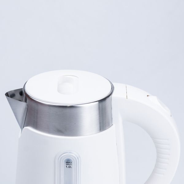 Електрочайник на 1 л Sokany Water Kettle з автоматичним відключенням 1200 Вт чайник нержавейка Білий 2094354531 фото
