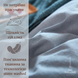 Комплект постельного белья Вареный хлопок голубой/серый Евро 1067347 фото 6