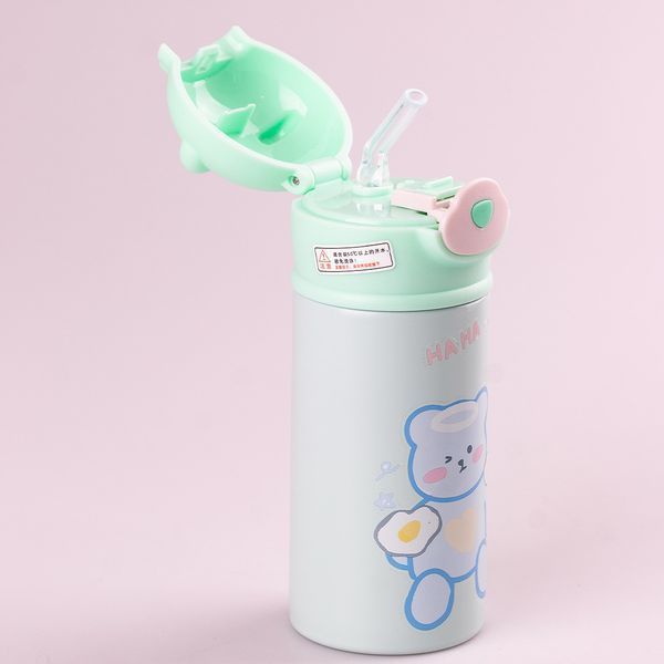 Термос дитячий Beizhiming Vacuum Cup 300ml термос із поїлкою термос із трубочкою для дітей М'ятний 1921080894 фото
